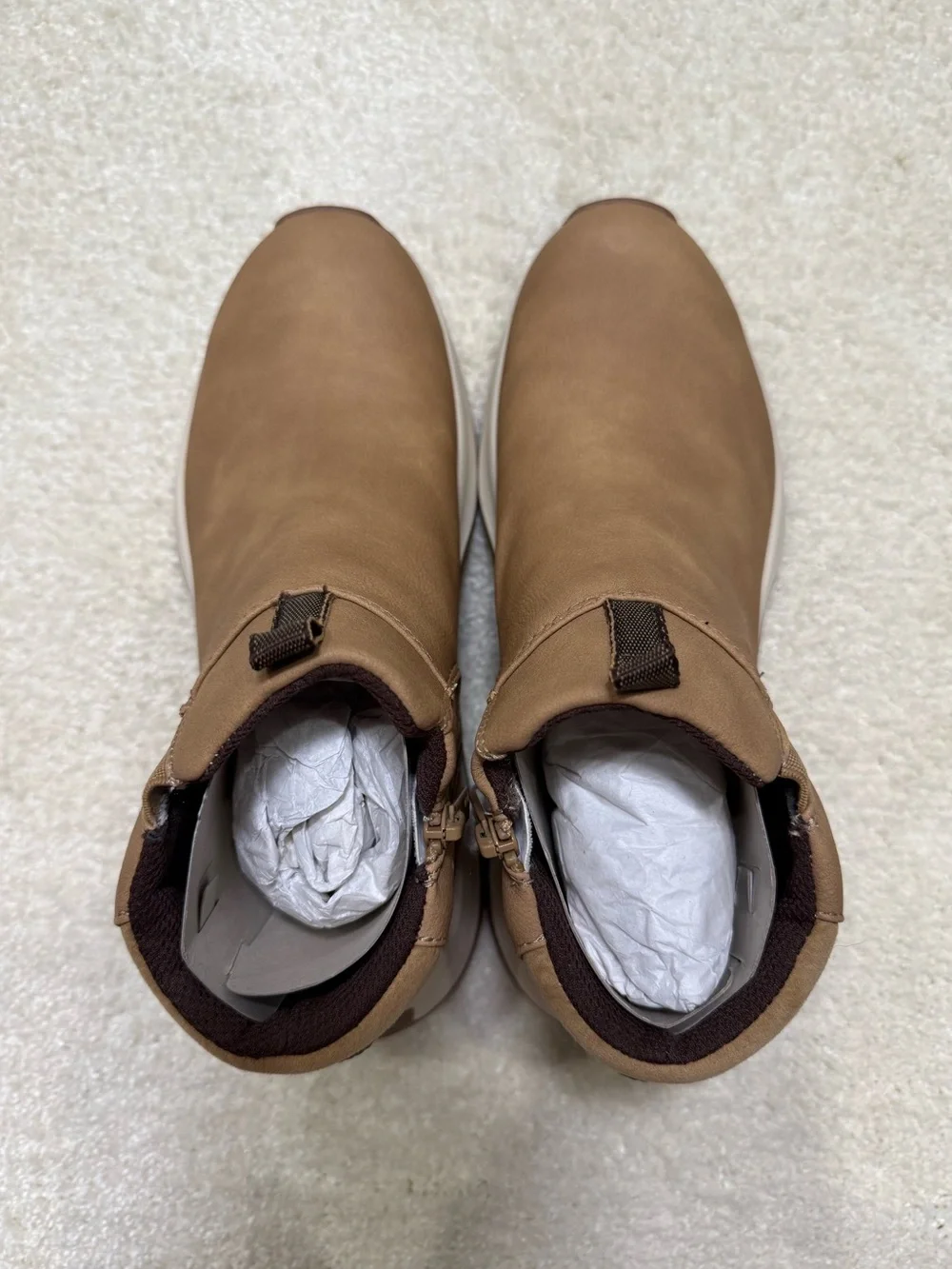 Ryka Embrace Water Repellent Ankle Boots Sneaker Booties Tan Casual Size 8